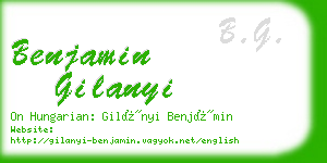 benjamin gilanyi business card